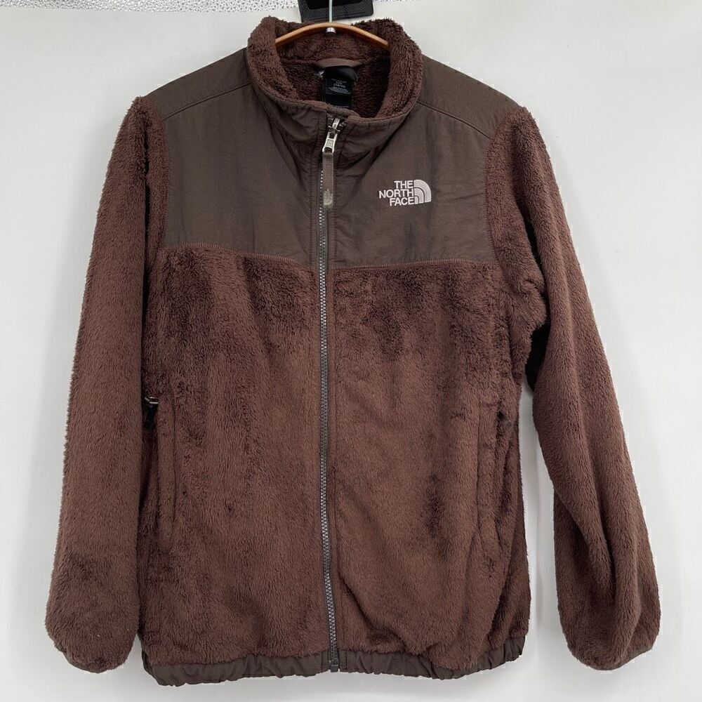 The North Face Brown Denali Full Zip Fleece Fuzzy Plush Coat Jacket Size Large